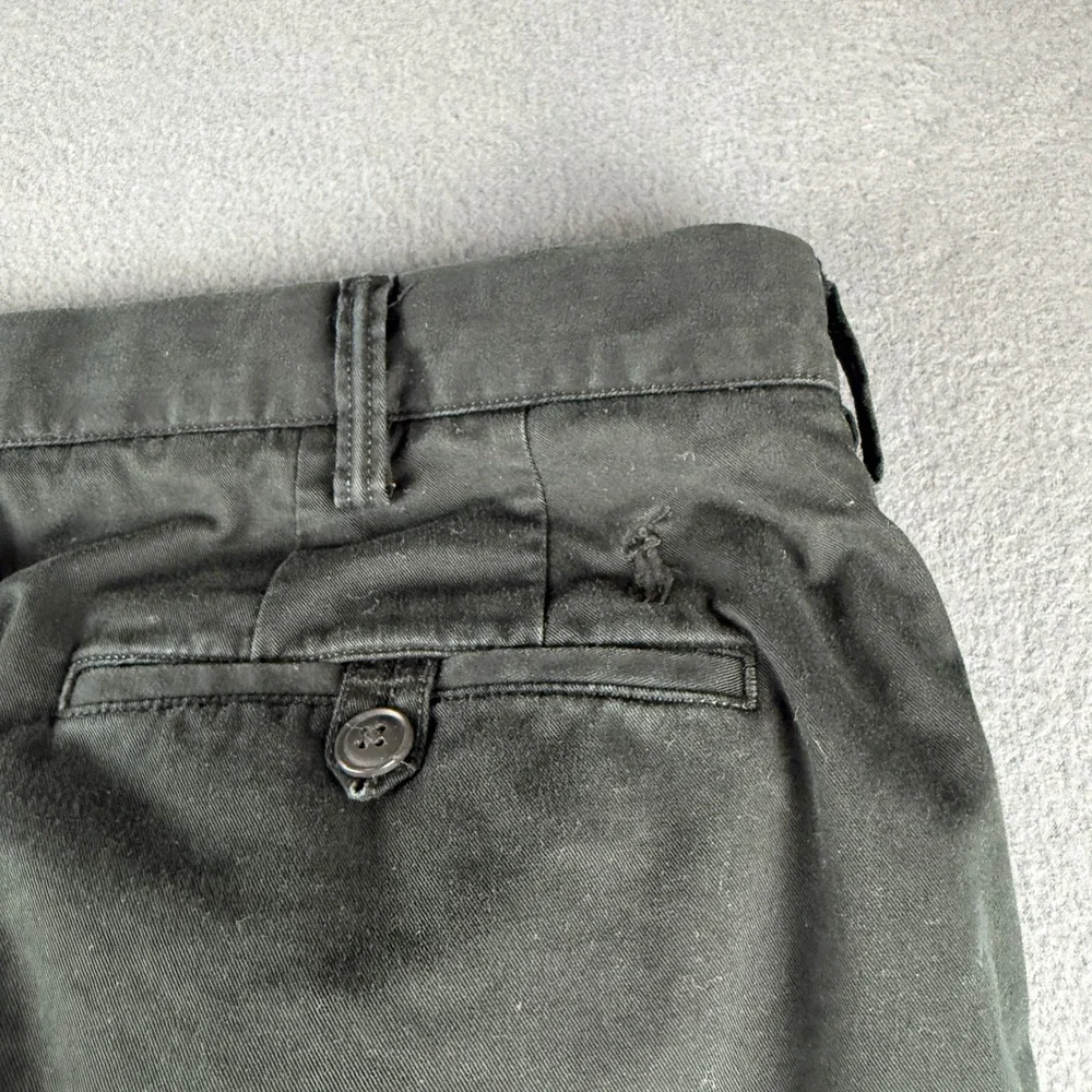 Polo Ralph Lauren Pants Men's 36x32 (Fits 37x32) Black Stretch Straight Fit Pony
